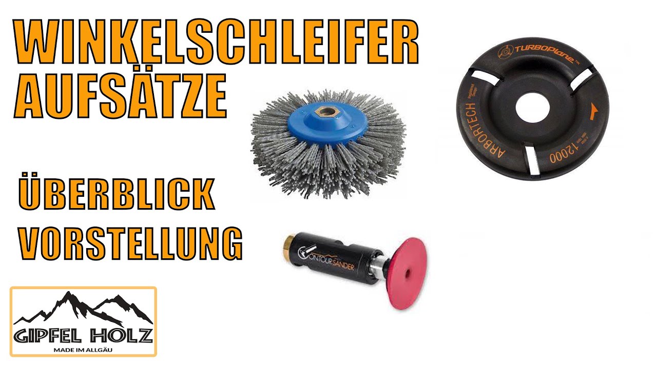 Frässcheiben, Schnitzscheiben und Schleif-Aufsätze für Winkelschleifer Arbortech
