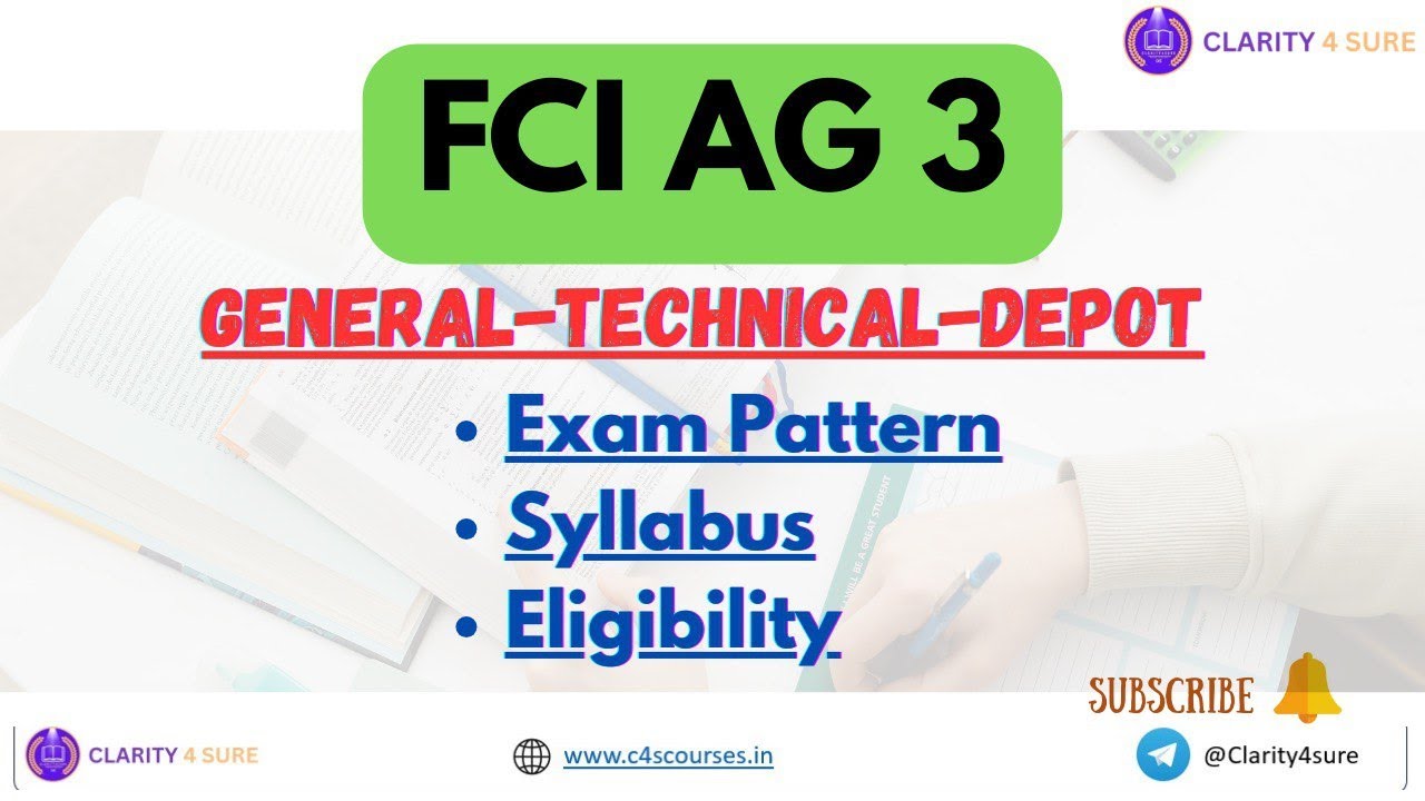 📚 FCI Grade 3 Exam Pattern 2025 | Phase 1 & Phase 2 | Syllabus, Eligibility, Marks & Time
