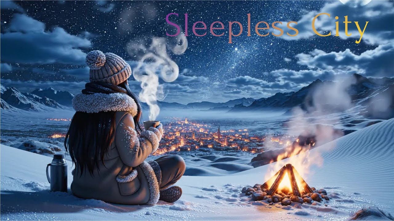 🌙❄️Sleepless City | Peaceful Snowy Night – Moon Whisper