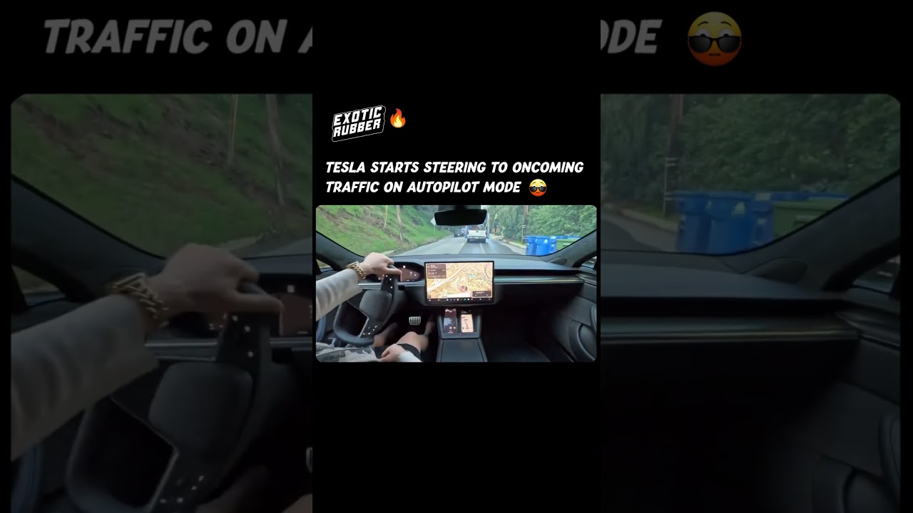 Tesla Autopilot drives into traffic
