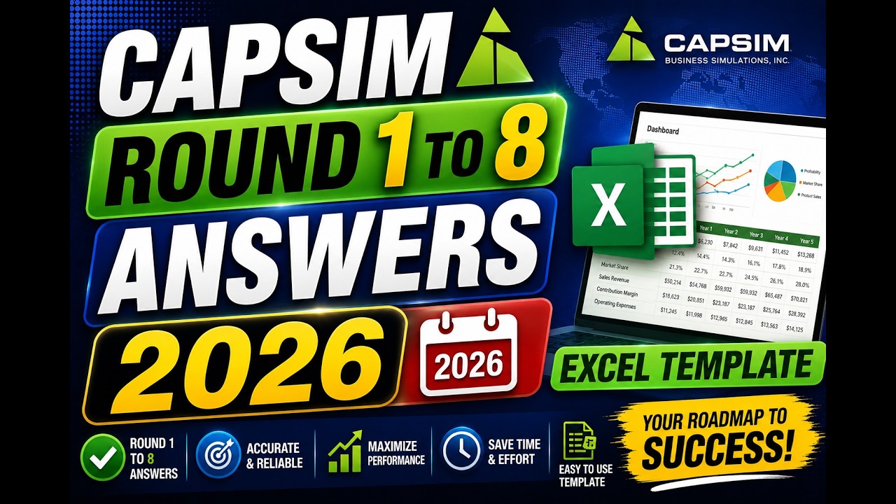 [NEW] How to win Capsim Round 1 to 8 Answers 2025 - Excel Template 