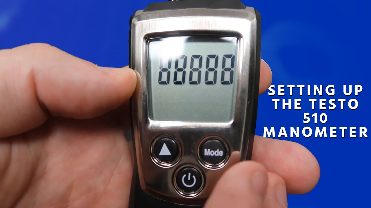 Setting Up the Testo 510 Manometer