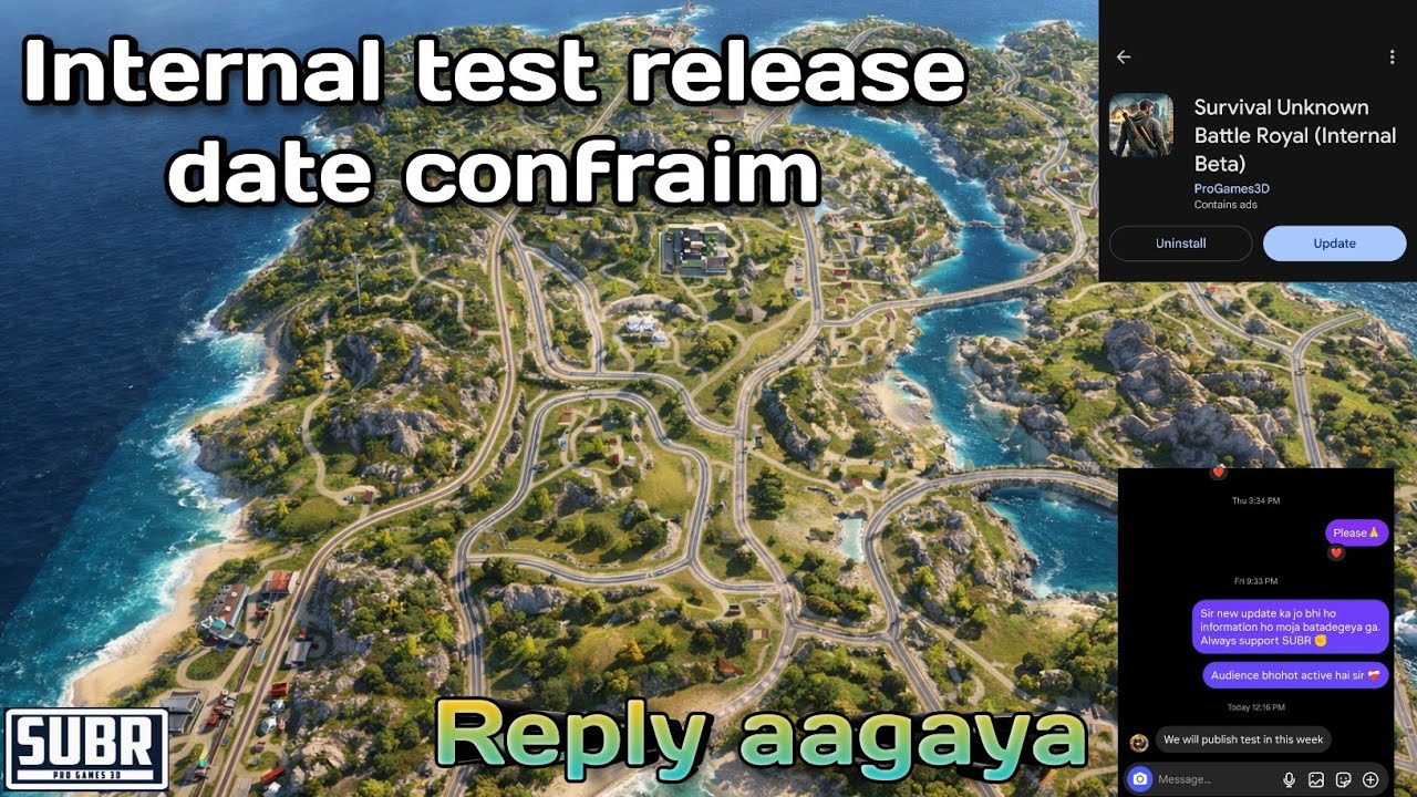 Internal test release date confraim😁 and Reply aagaya 🔥 white star SUBR||
