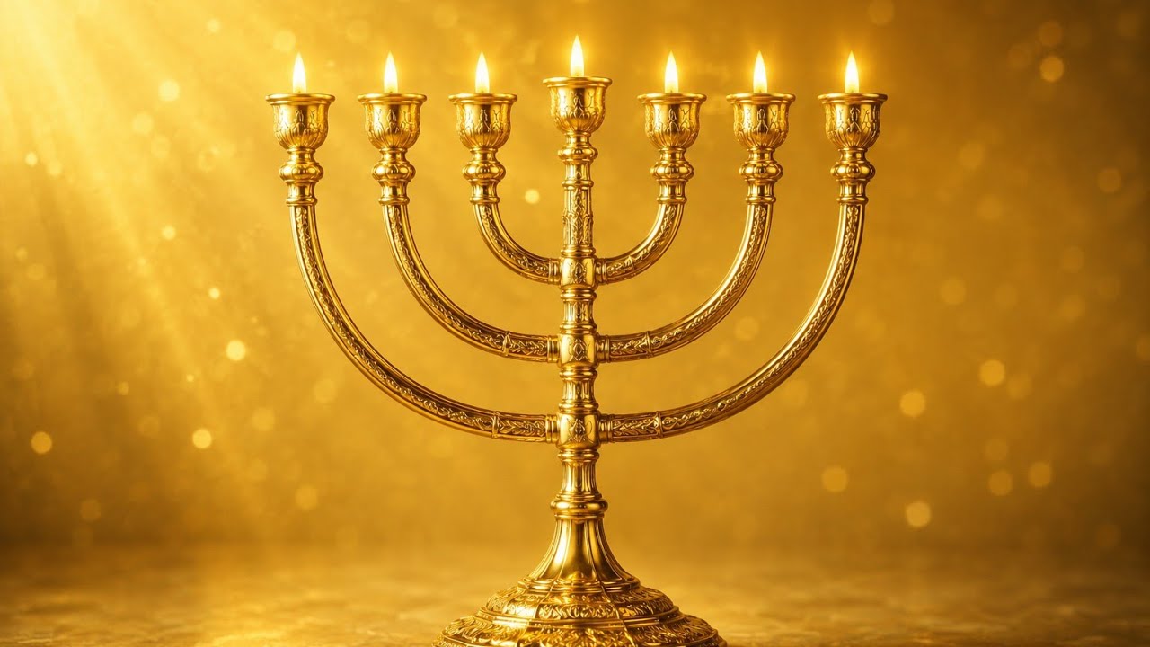 Golden Menorah (Lamp)