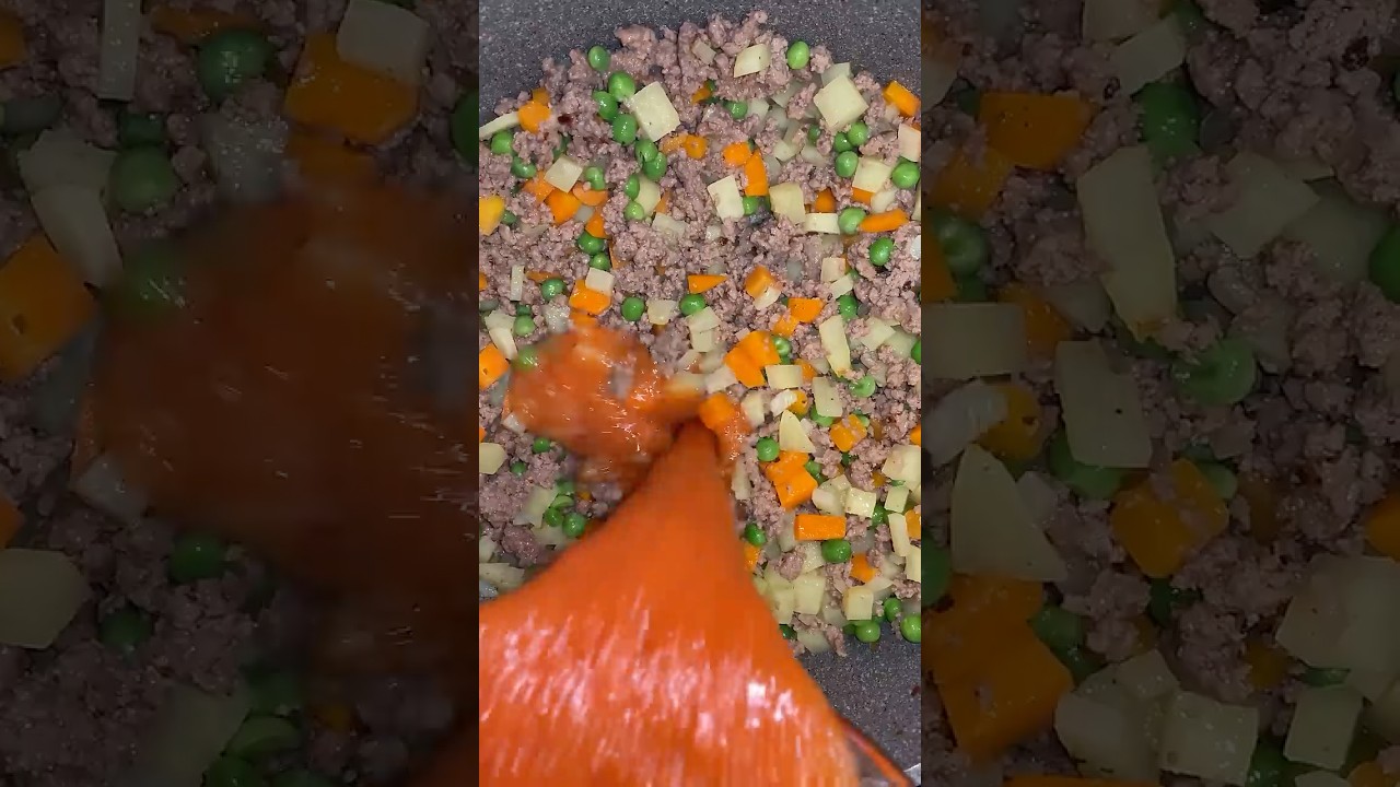 PICADILLO de Carne Molida F&aacute;cil y R&aacute;pido! #Shorts