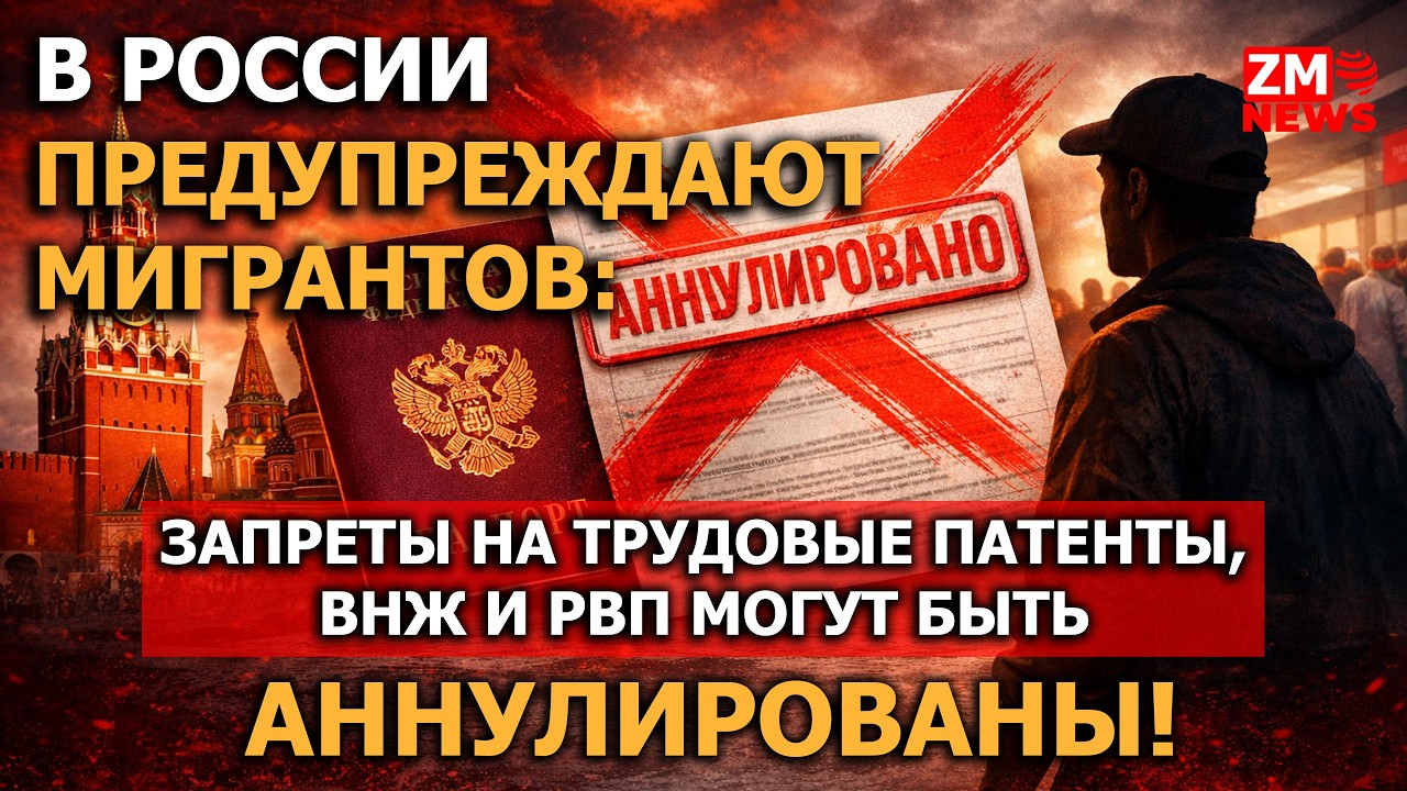 ПАТЕНТЫ МОГУТ ЗАПРЕТИТЬ? ПРЕДУПРЕЖДЕНИЕ ДЛЯ МИГРАНТОВ В РОССИИ – ВНЖ И РВП ПОД УГРОЗОЙ!