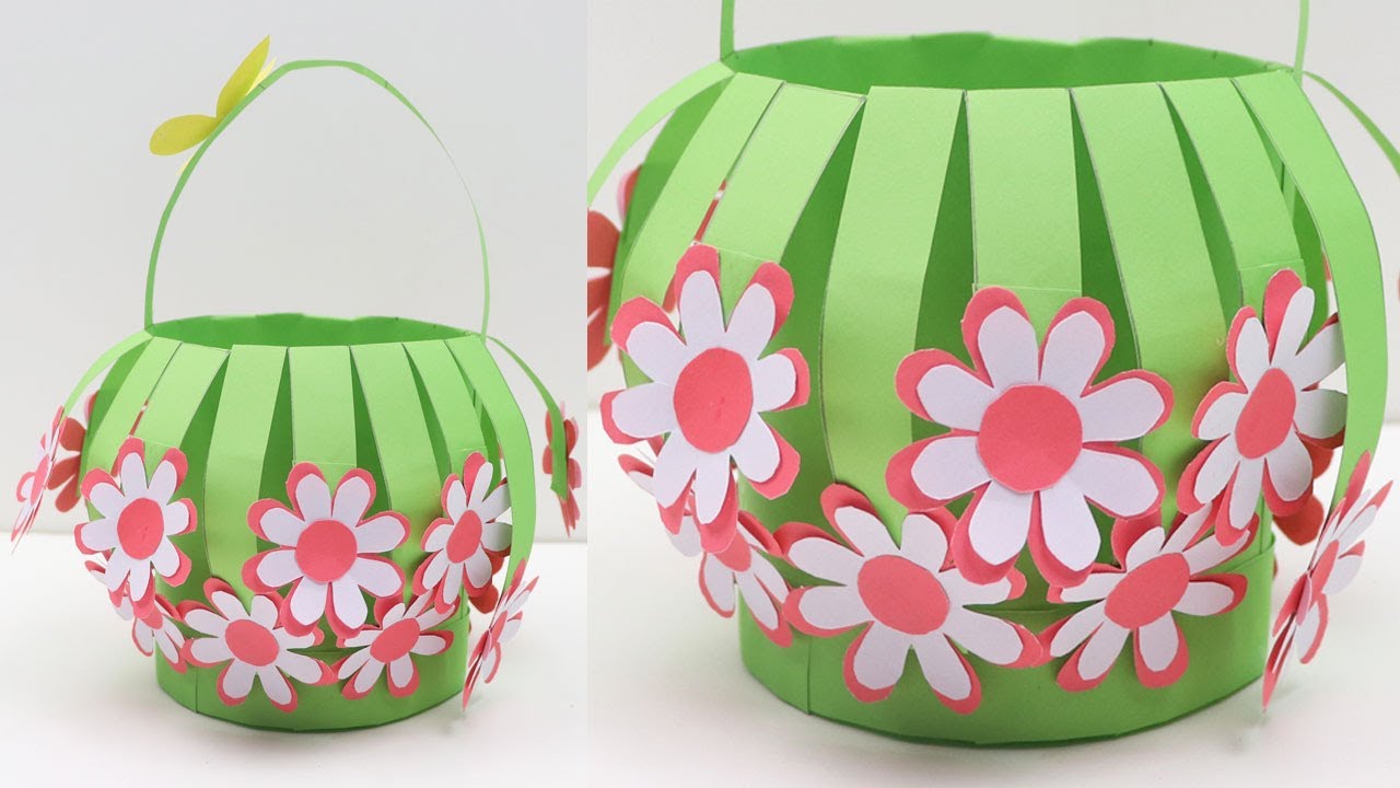 Beautiful Paper Basket / Home Decor / DIY / Paper Craft / How To Make / Paper Basket
