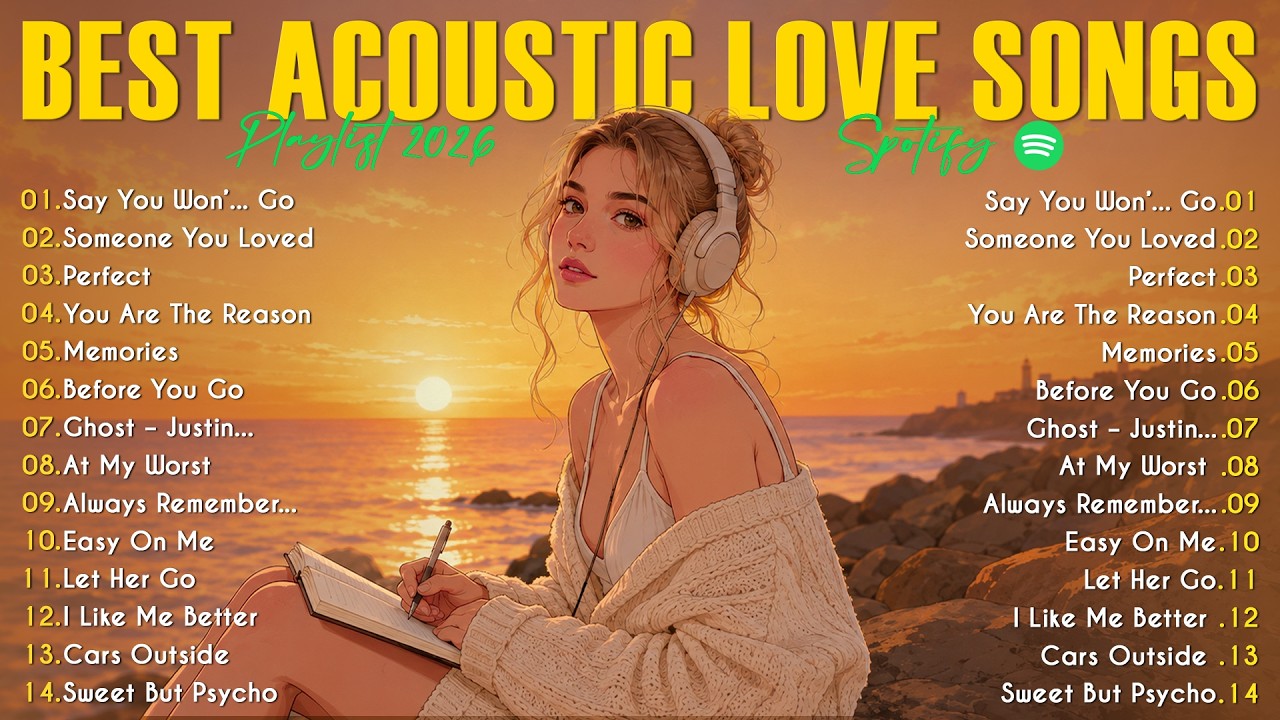 🤍Best Trending Music Spotify 2026🎧|| Latest Healing English Songs -- Slow Acoustic Hits Music 2026