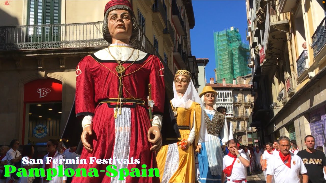 San Fermin Festival 2022 - Comparsa de Gigantes en Pamplona, Navarra - Spain