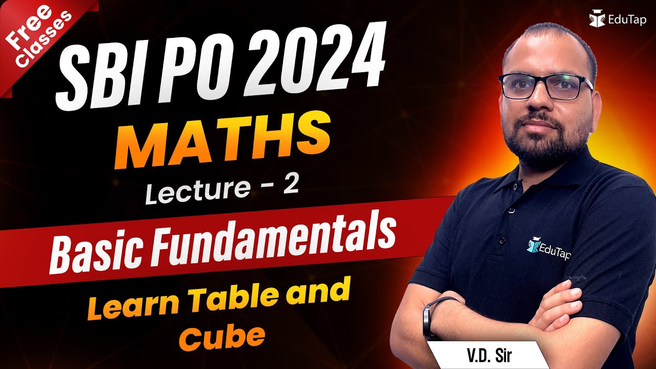 Basic Fundamental Maths for SBI PO 2024 | Maths Syllabus Preparation for SBI PO  | EduTap Classes