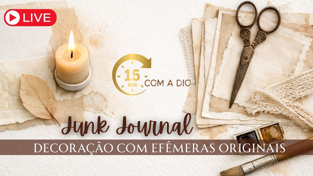 Junk Journal Vintage com Efêmeras Originais - Colagem com Memórias de Família