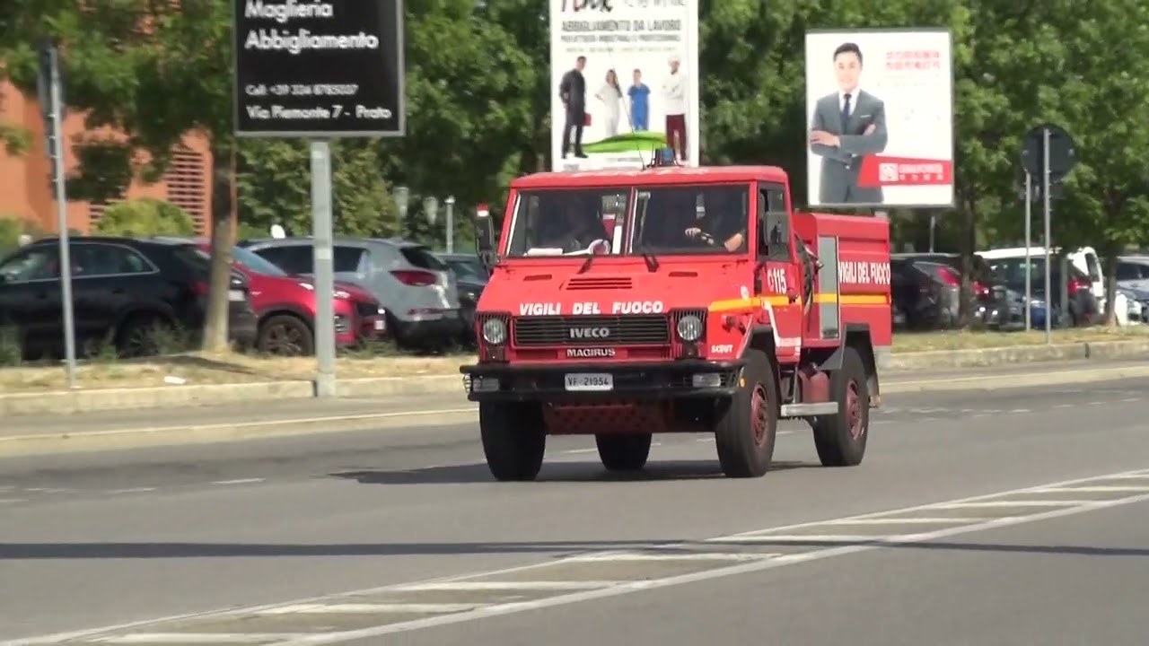 AF/BOSC Iveco Scout Vigili del Fuoco Prato in sirena