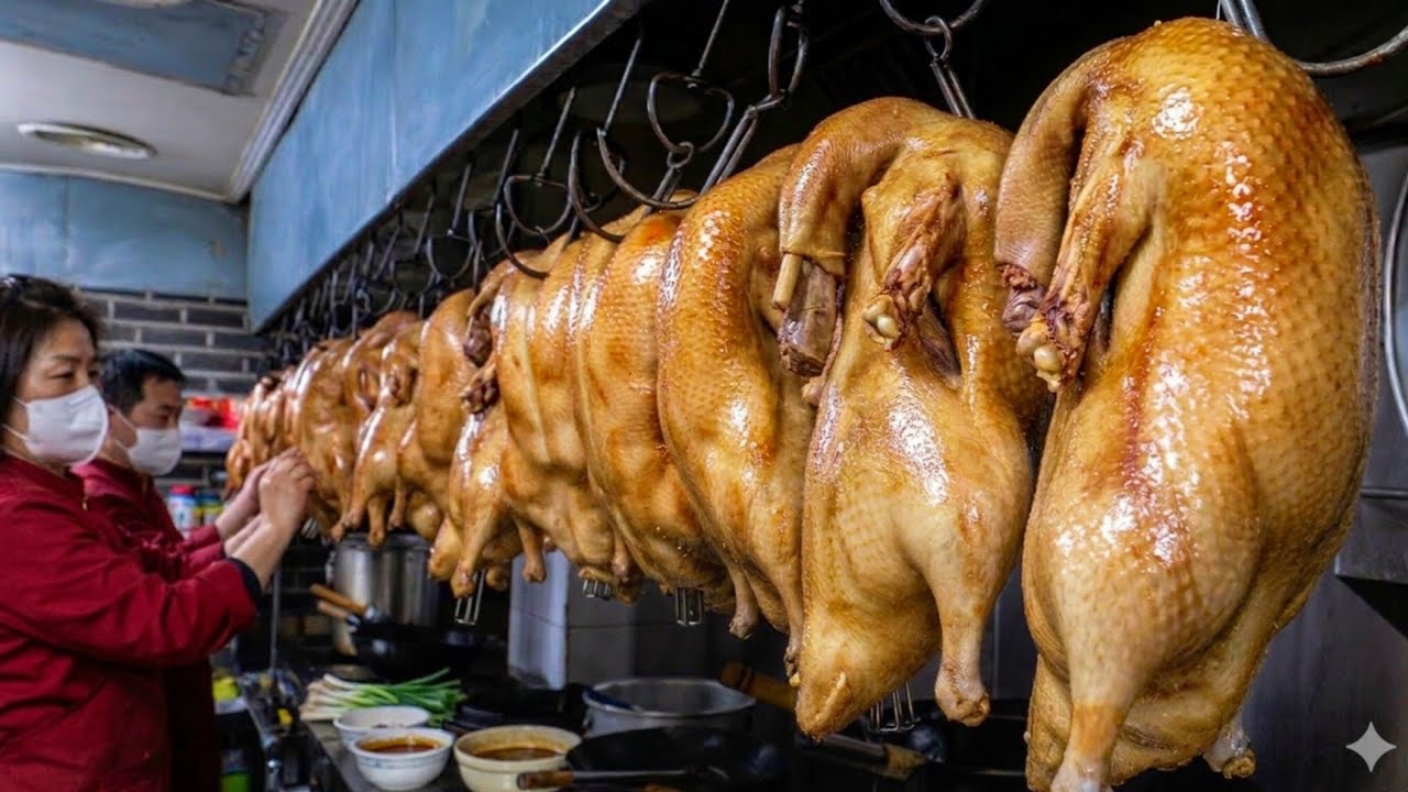 Traditional Korean Roast Duck – The Emperor’s Healthy Dish | Street Food Korea