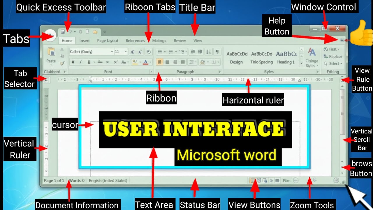 MS Word for Beginners | User Interface Full Explanation