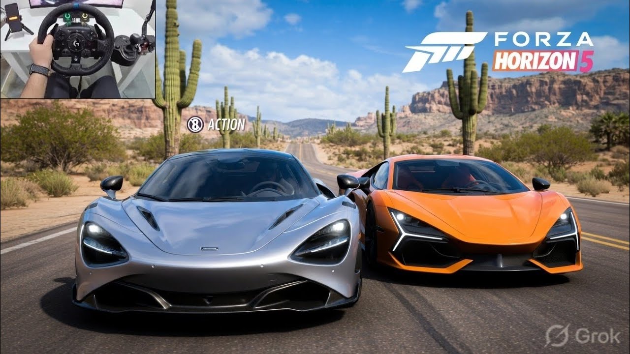 McLaren 765LT & Lamborghini Revuelto Forza Horizon 5 | Logitech G923 Steering Wheel