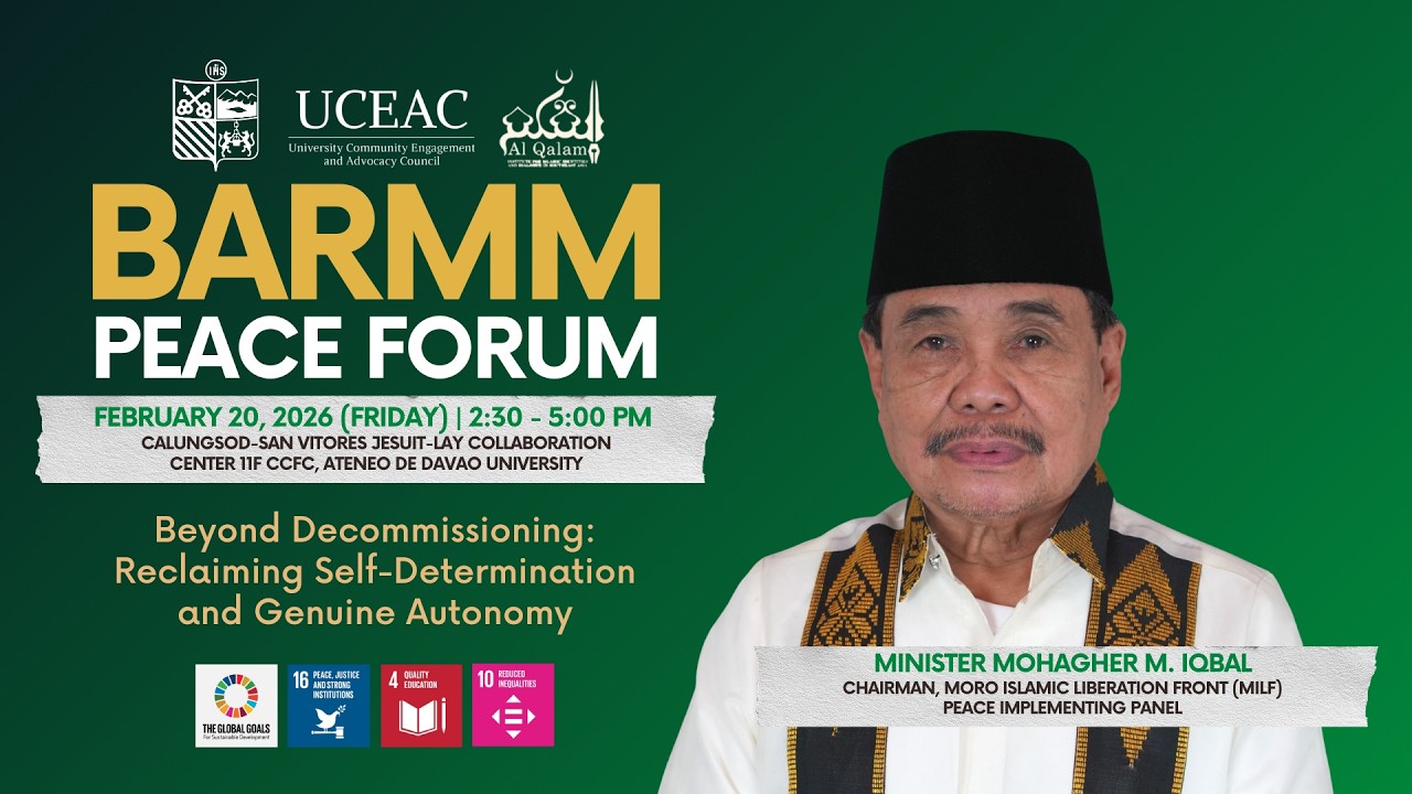 𝐁𝐀𝐑𝐌𝐌 𝐏𝐄𝐀𝐂𝐄 𝐅𝐎𝐑𝐔𝐌 𝐒𝐏𝐄𝐀𝐊𝐄𝐑 | 𝐌𝐢𝐧𝐢𝐬𝐭𝐞𝐫 𝐌𝐨𝐡𝐚𝐠𝐡𝐞𝐫 𝐌. 𝐈𝐪𝐛𝐚𝐥