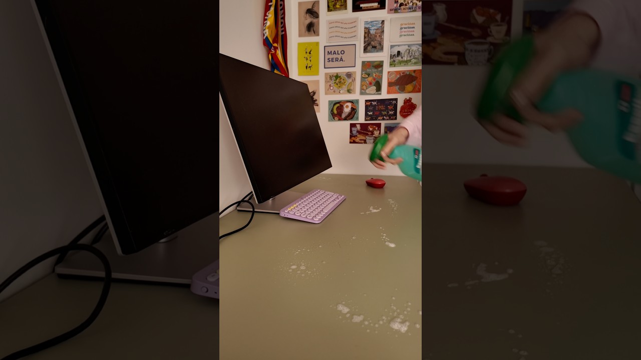 New semester reset 📚 cleaning and organizing my desk #studywithme #studymotivation