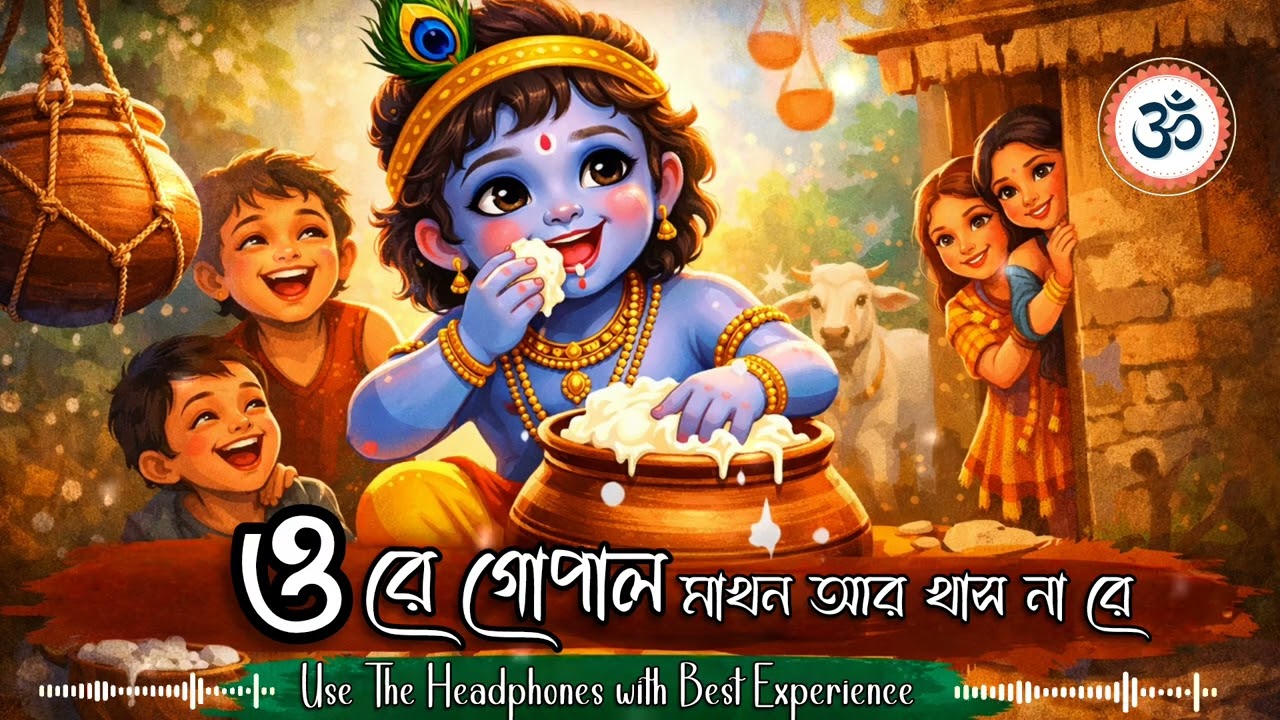 ওরে গোপাল মাখন আর খাস না রে ✨️💕🌸| ore gopal makhon are khas nare| Radhakrishnan lyrics song 