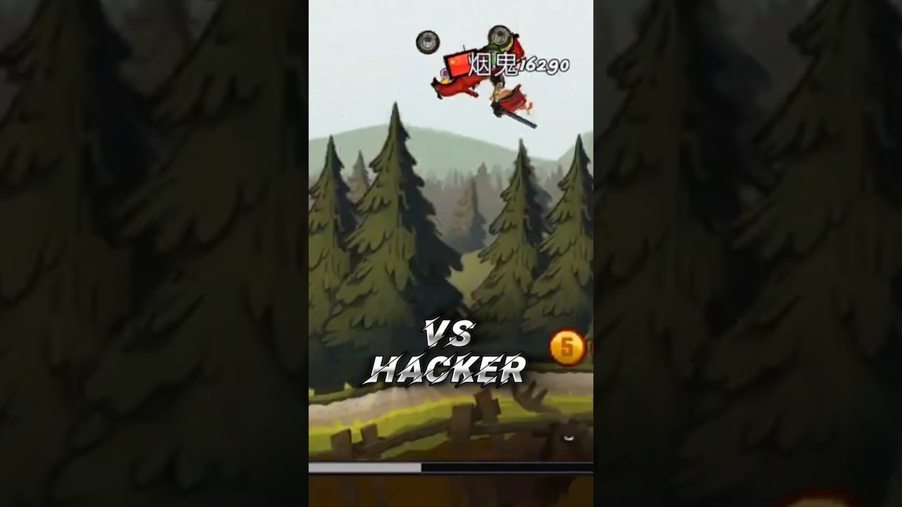 Hill climb racing 2 - Can i Beat Hacker 💀 . #shot #hillclimbracing2  #hcr2