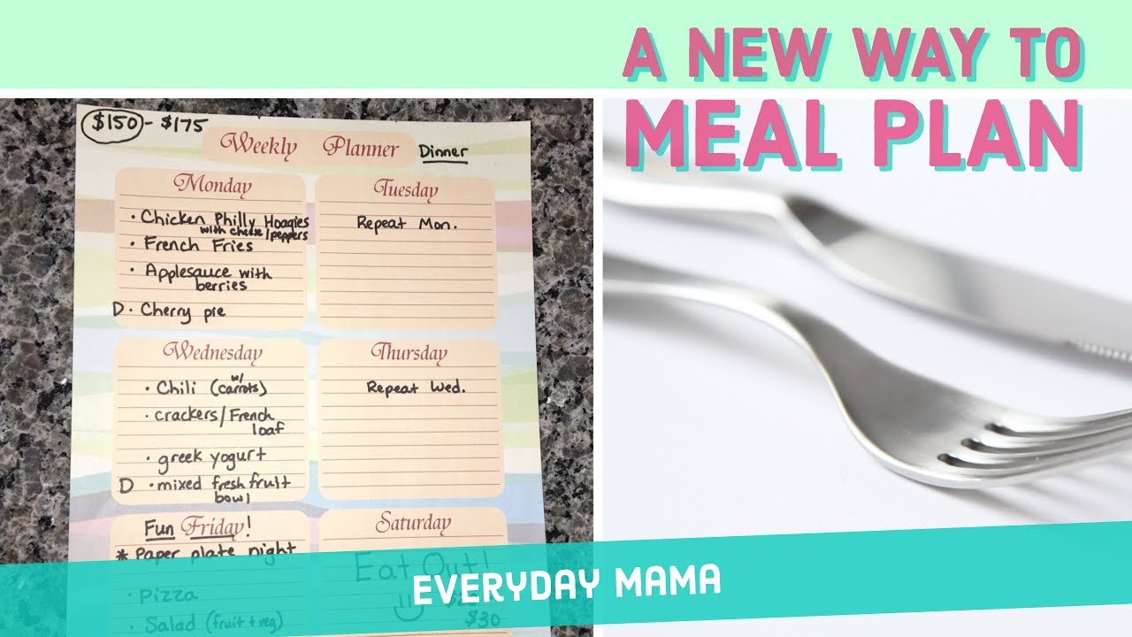 A New Way to Meal Plan / Weekly Planning for a Family of 3