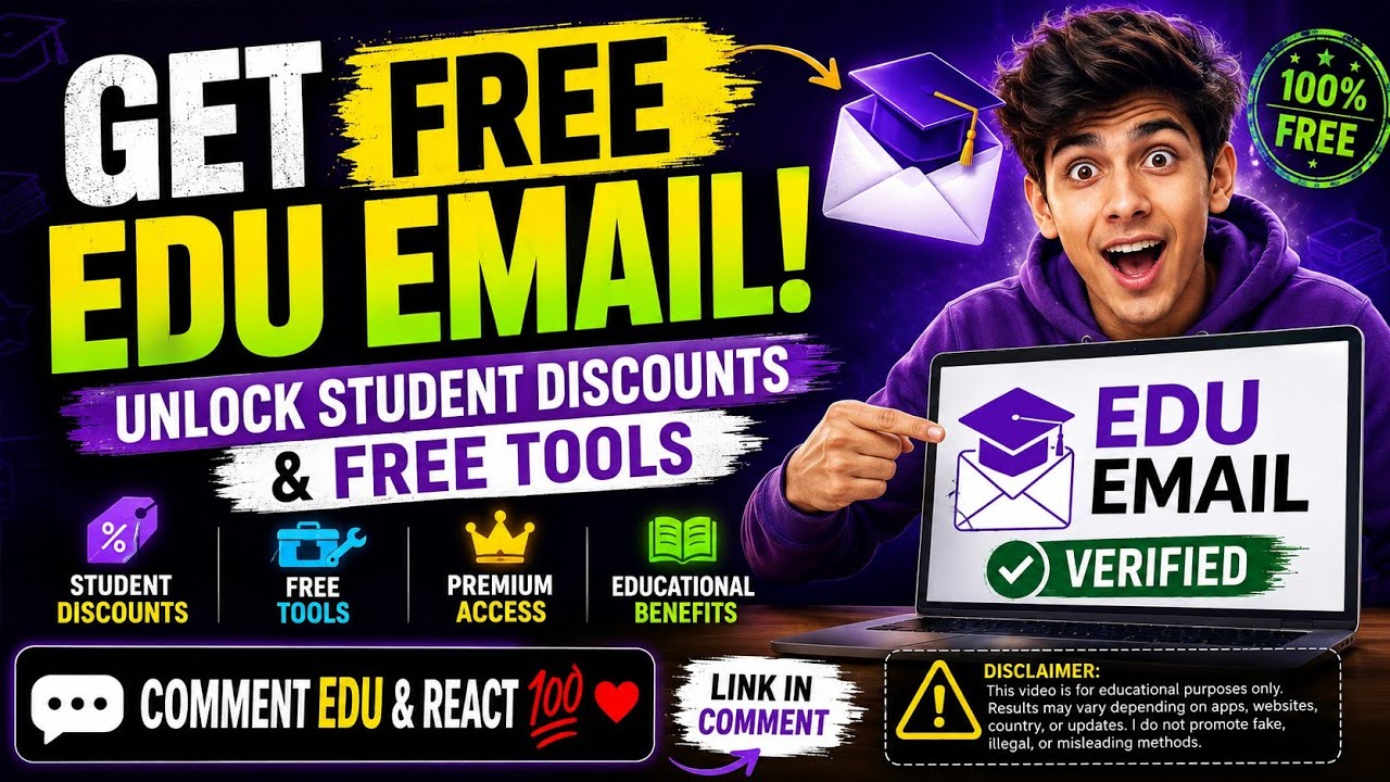 How to Get a FREE EDU Email & Unlock Student Discounts? 🎓🔥
