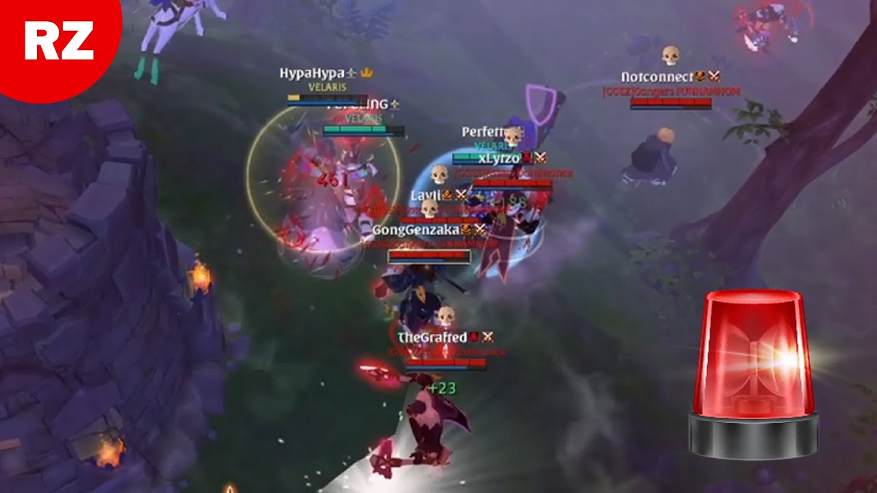 🚨20 PK vs POLICE in Redzone🚨| Albion Online | VELARIS Eps.2