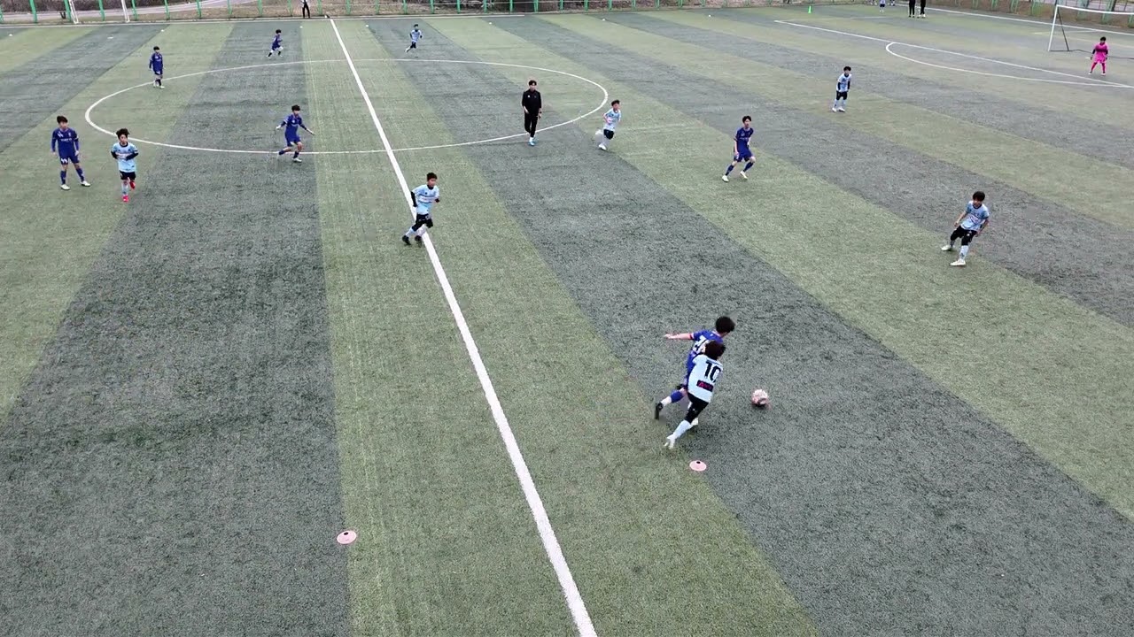 [6학년 진학경기] 어썸풋볼U12 VS 용인축구센터U15 - 1쿼터(20250409)