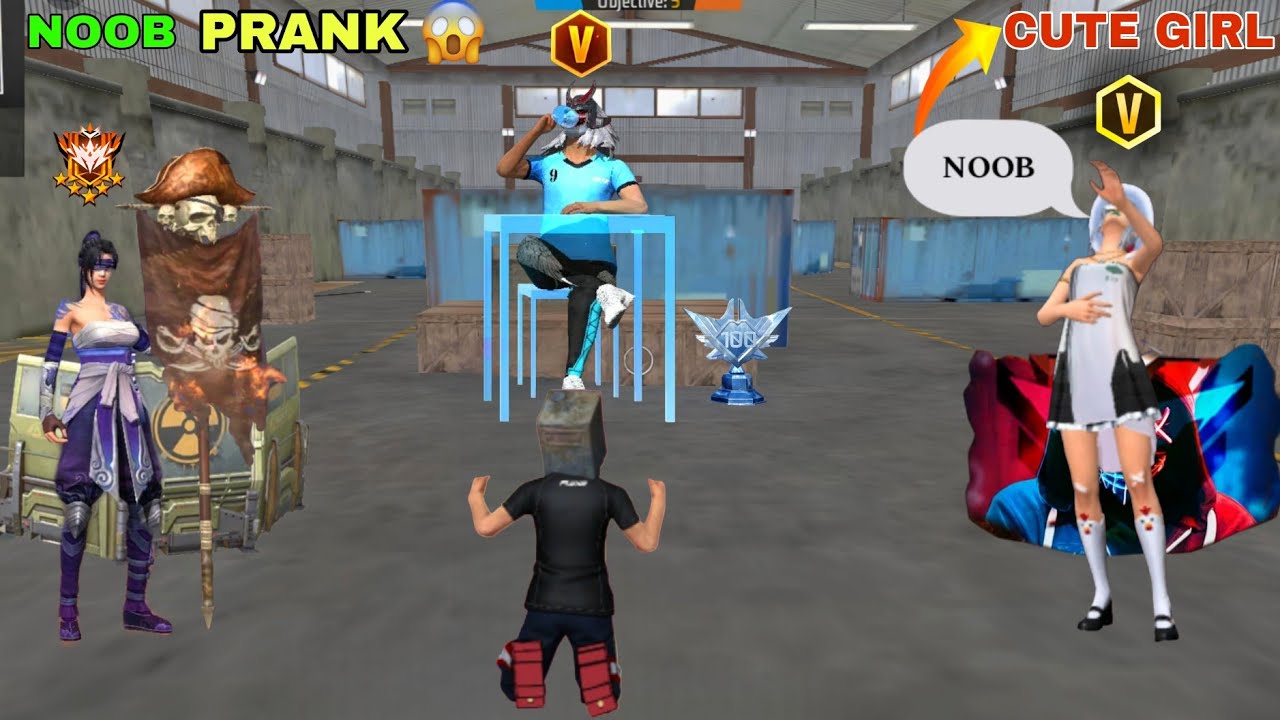 NOOB PRANK 😜 THE AYODHYA FREE FIRE VIDEO ♥️ लड़की के साथ 😱#freefirefunny #video
