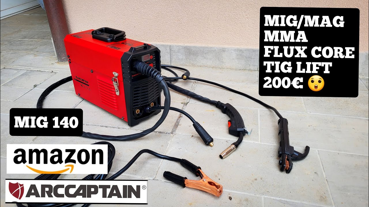 SALDATRICE 4 IN 1 ARCCAPTAIN MIG 140 | FLUX/MIG MAG/MMA/TIG LIFT | WELDING MACHINE BY AMAZON MIG 130