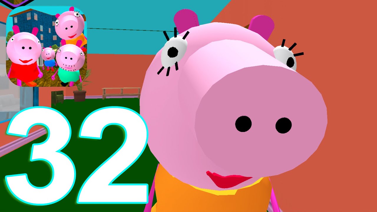 Piggy Neighbor family escape obby house 3D Gameplay Walkthrough Part 32 Level 22 (IOS/Android)