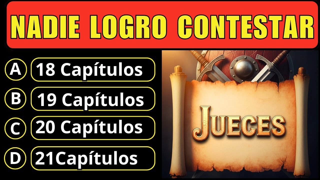 POQUISIMAS PERSONAS LOGRARON ACERTAR TODO- 50 Preguntas sobre LIbro de JUECES/Reto Biblico Divertido