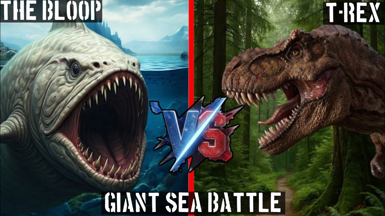 The Bloop 🆚 T-Rex 😱 | Giant Sea Monster vs King of Dinosaurs