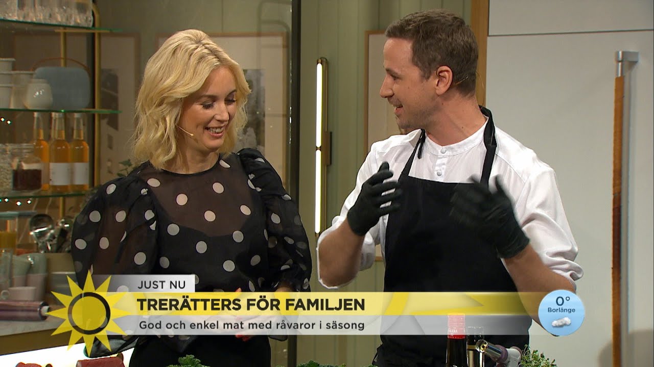 Trerätters familjemiddag som får programledarna att jubla - Nyhetsmorgon (TV4)