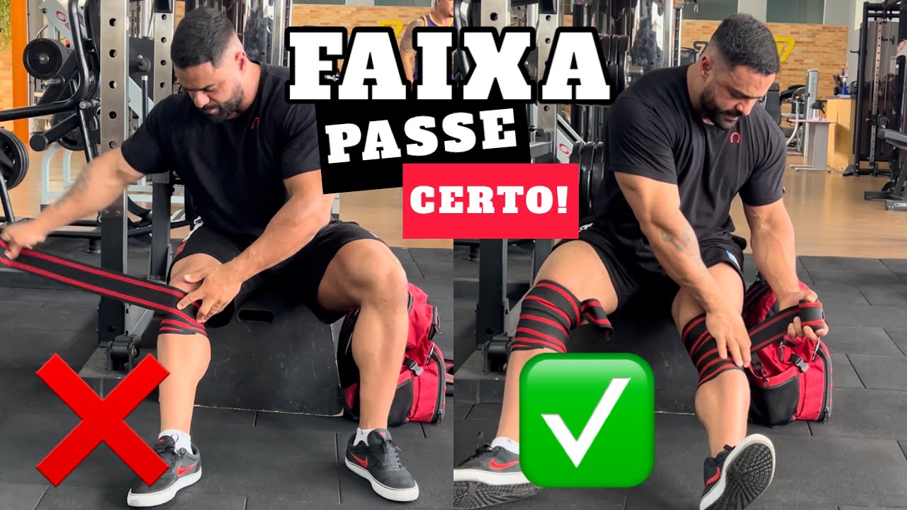 FAIXA DE JOELHO - A FORMA CORRETA DE PASSAR NA PRÁTICA - CURSO DE MUSCULAÇÃO