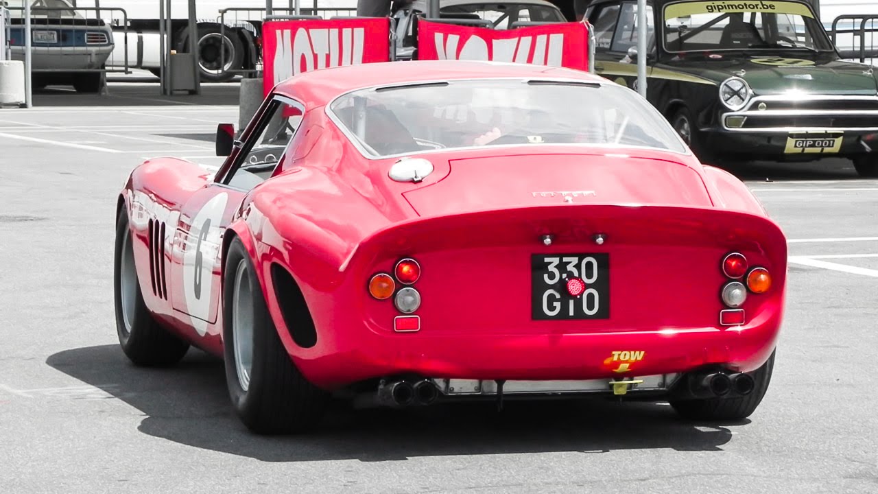 1963 Ferrari 330 GTO Sound - Warm Up & In Action On Track