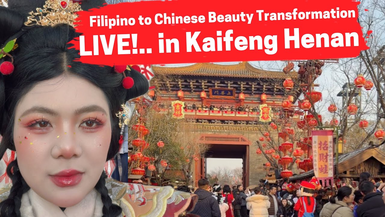 Ate Clydee  is live! Wearing a Hanfu dress and Chinese makeup: A Filipina to Chinese beauty