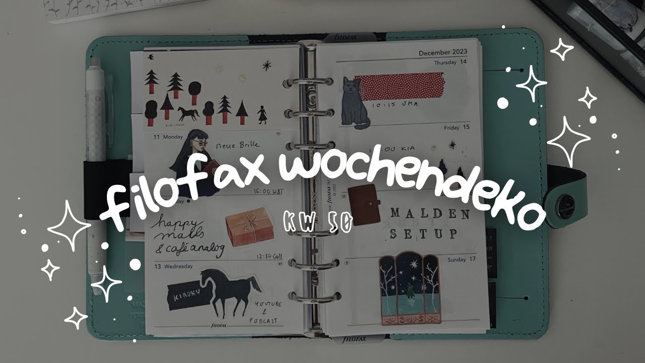 Plan with me | Filofax Wochendeko KW 50 2023 #filofaxing | heartsfailing