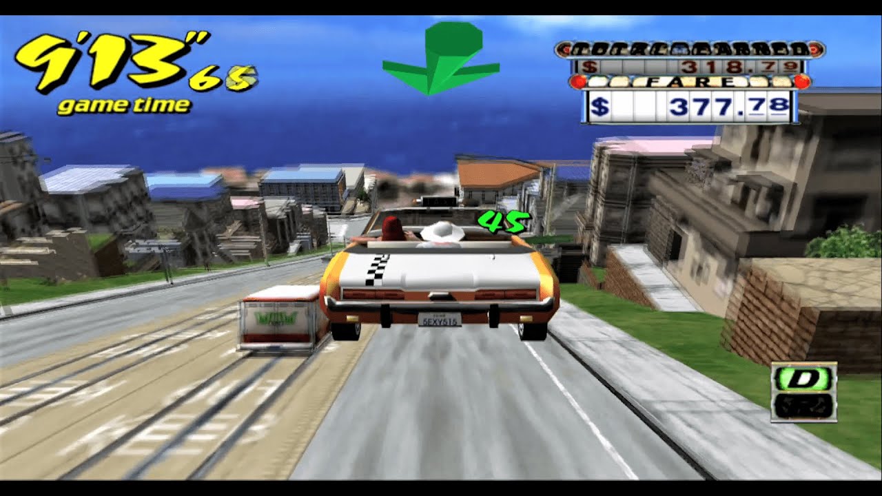Crazy Taxi (2001) PS2 Gameplay in HD (PCSX2)
