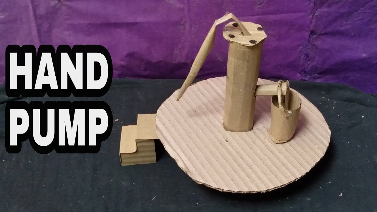 💧Awesome ! How to make hand water pump with cardboard |💧 cardboard water pump Diy..