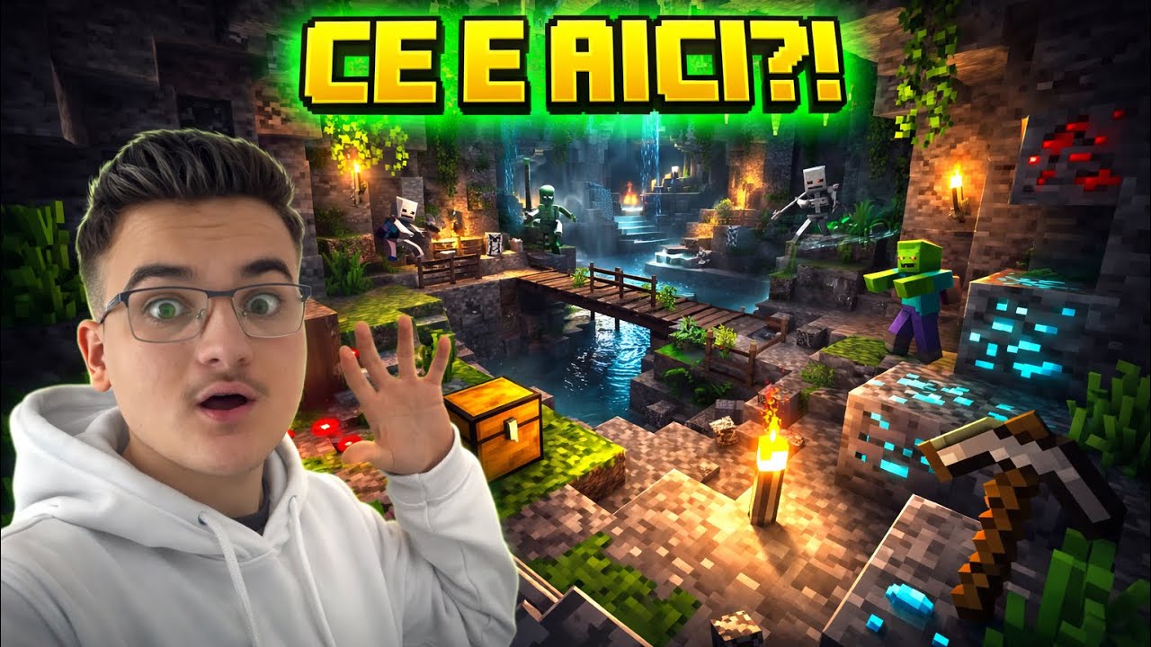 Am Gasit o PESTERA SECRETA! - Minecraft Survival