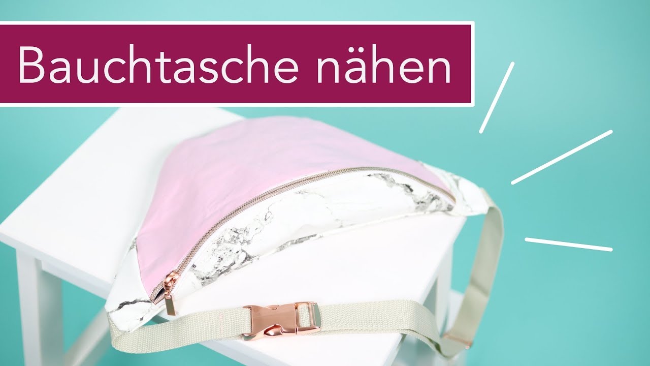 #BauchtascheBabsi n&auml;hen: klassische Bauchtasche mit Kunstleder
