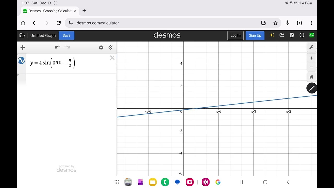 Drawing  cycles of the Sine Signal using software 