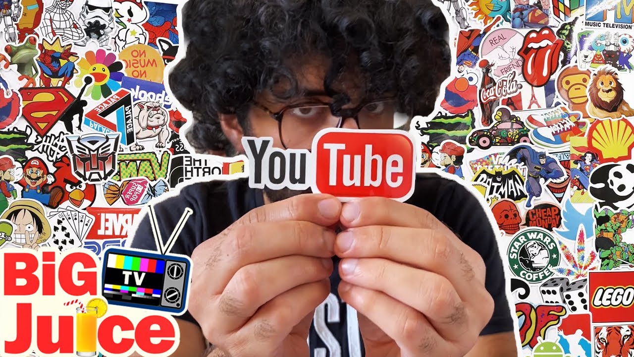 Big Juice TV | Unboxing Amazon Stickers Pack Review | 90s Generation | Brands Logo |  BEST Stickers
