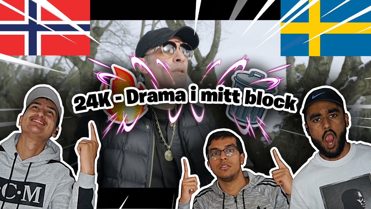 Norwegians React To (Swedish Rap) Reacting Til 24K - Drama i mitt block (Official Musikvideo)