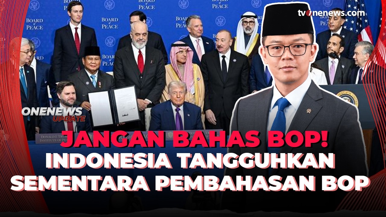 Indonesia Tangguhkan Sementara Pembahasan Board of Peace | OneNews Update