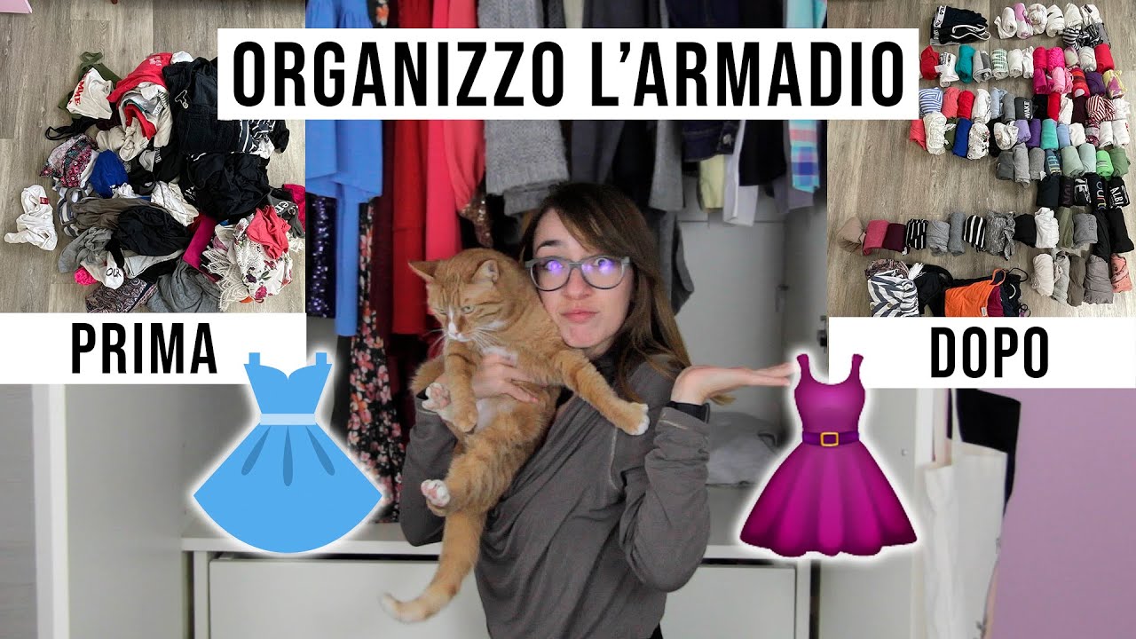 COME ORDINARE L’ARMADIO - trucchi, piegare i vestiti...sistemate con me - so satisfying!