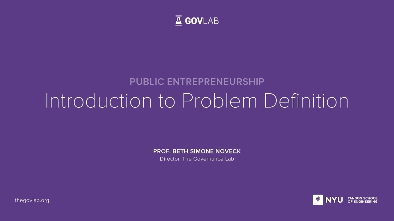 Problem Definition: Public Entrepreneurship | Barcelona
