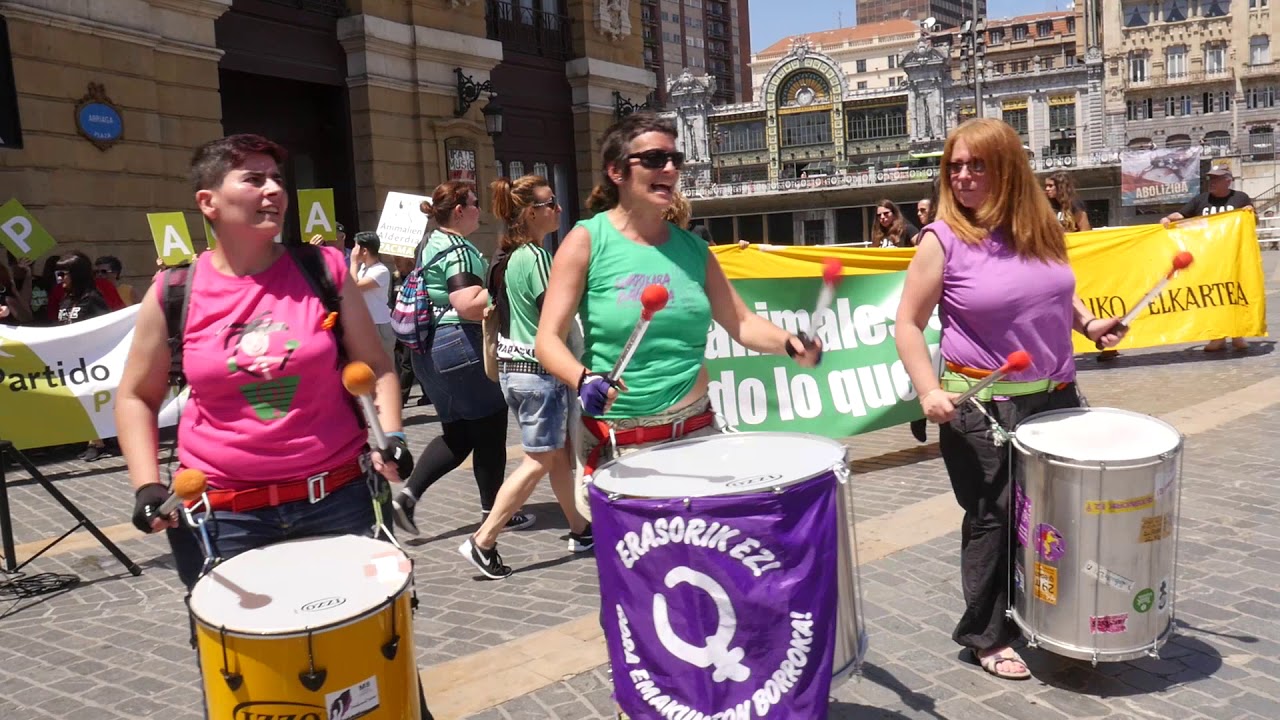 Manifestaci&oacute;n antitaurina en Bilbao - Animalistak 2018