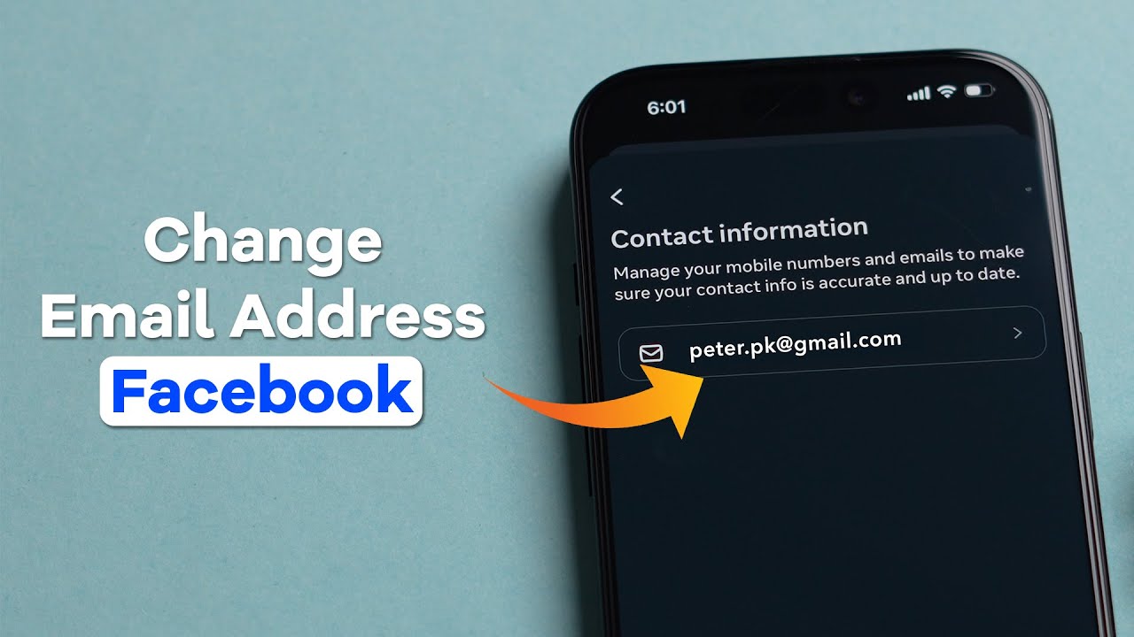 Как изменить адрес электронной почты на Facebook?