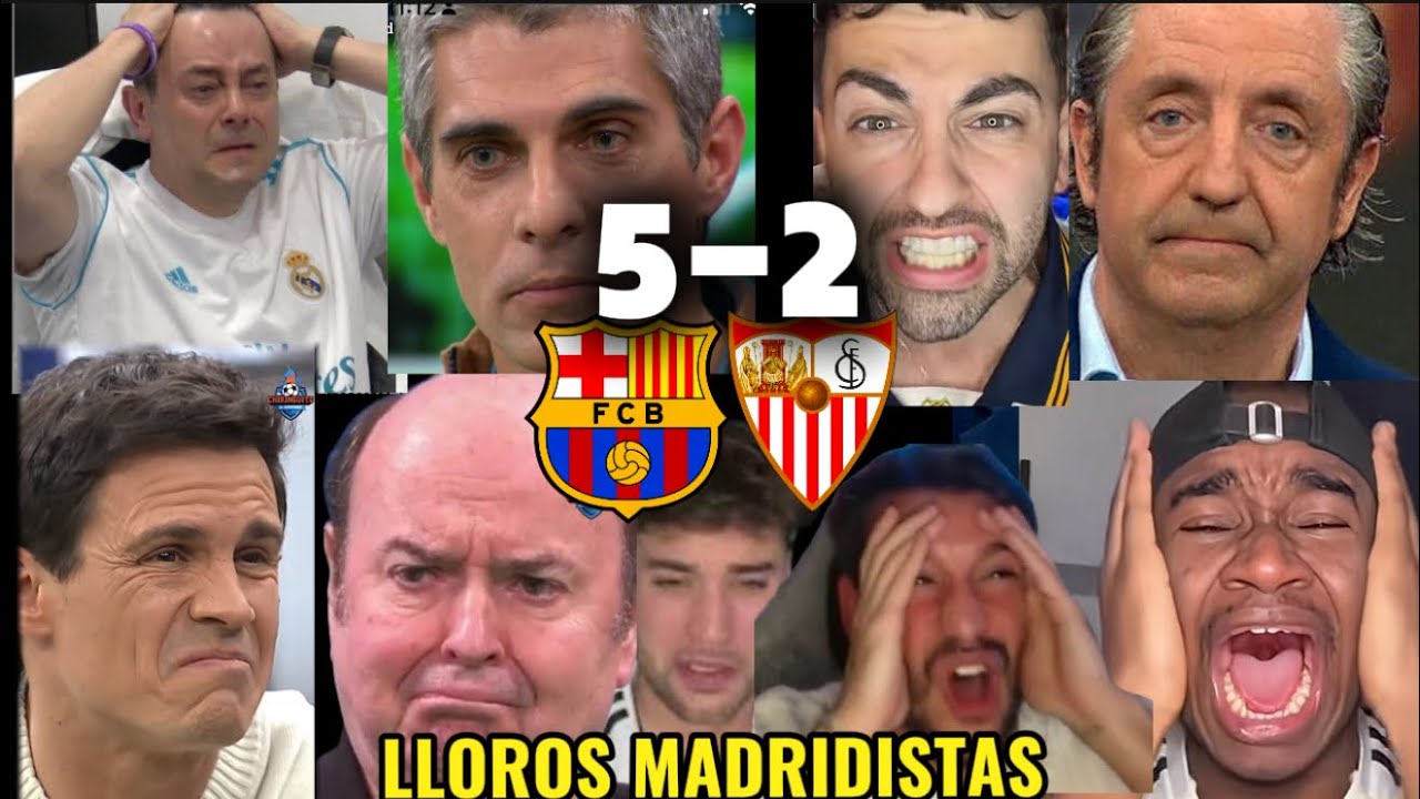 😂LOS MEJORES LLOROS MADRIDISTAS😂EN BARCELONA-5 SEVILLA-2😂😂